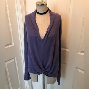 Sanctuary V-neck knitted sweater